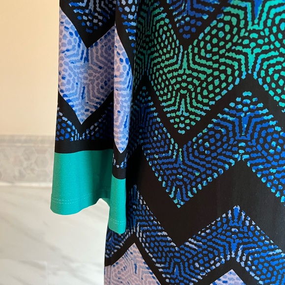 Laura Jeffries Chevron Print A-Line Stretch Dress - Picture 4 of 7